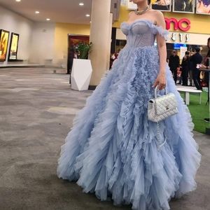 Milla prom dress size small blue haute couture